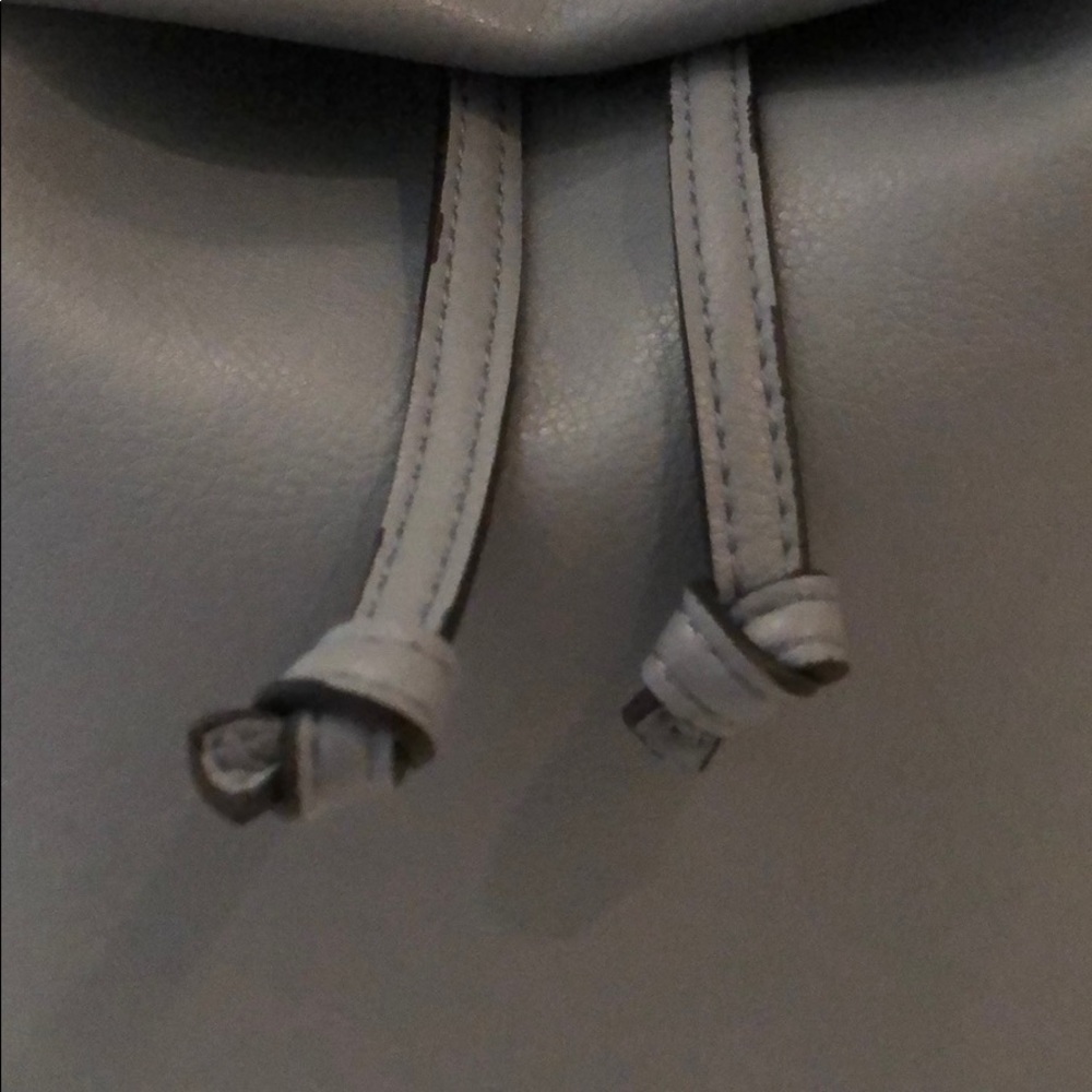 TOPSHOP FAUX LEATHERGREYBLUE BACKPACK - Picture 3 of 7